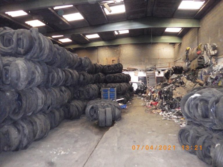 Fine for Illegal Tyre Storage in Bradford
